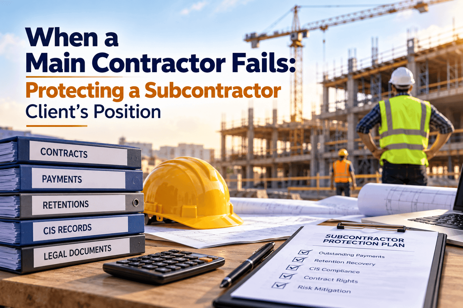 Main contractor insolvency: a subcontractor's exposure, retention and VAT bad debt relief
